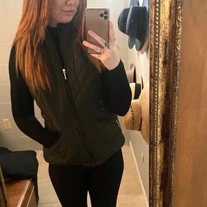 WEATHERPROOF Green Quilted Vest